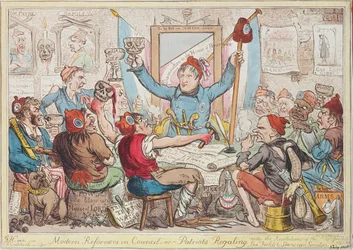 Réformateurs modernes en conseil - ou - patriotes se régalant, 1818